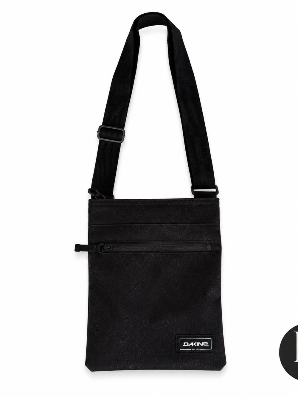 Dakine Black Tonal Paisley Crossbody Travel Bag Adjustable Strap